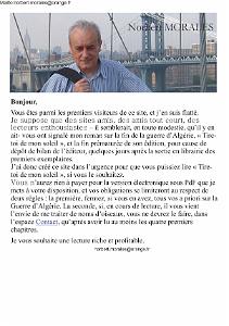 TIRE TOI DE MON SOLEILDE NORBERT MORALES